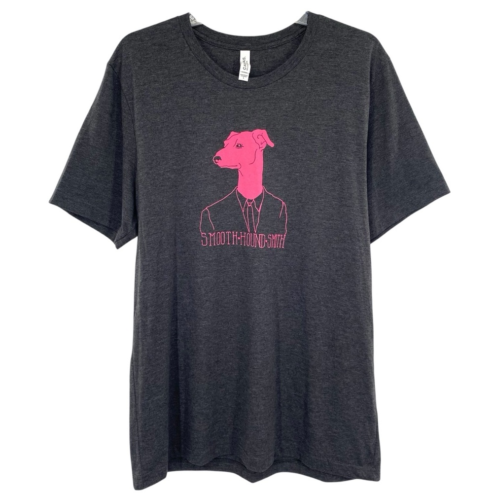 Smooth Hound Smith Classy Hound Pink and Grey T-Shirt Large